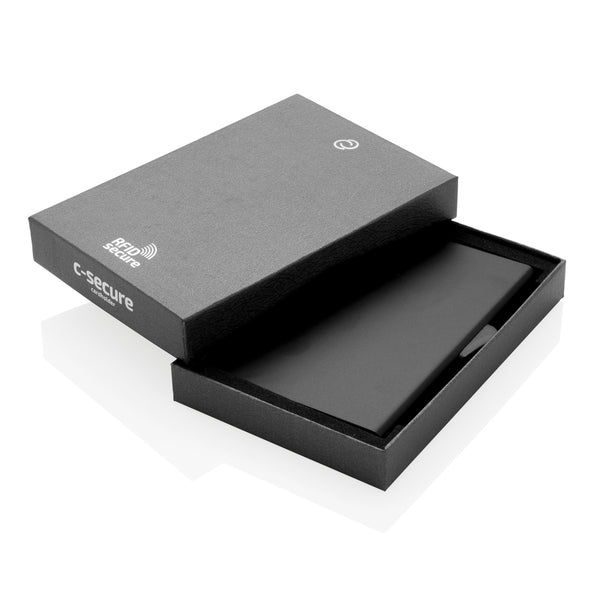 Branded C-Secure aluminium RFID card holder