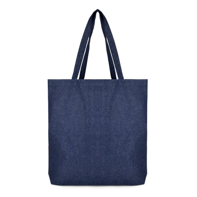 Denim effect Cotton/Polyester shopper with matching handles