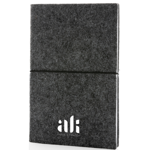 GRS certified recycled felt A5 softcover notebook