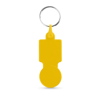 SULLIVAN. Coin-shapped PS keyring for supermarket cart