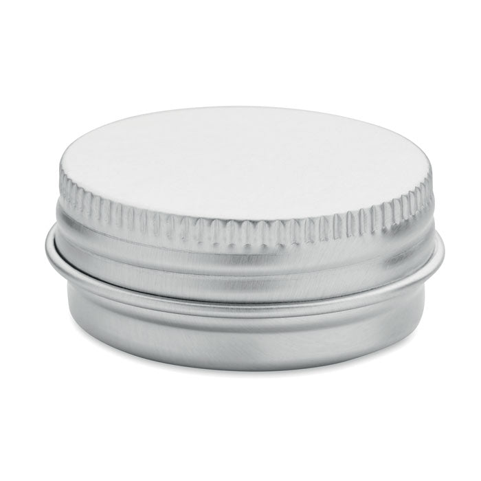 Branded Vegan lip balm in round tin
