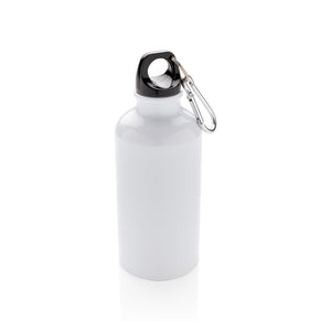 Aluminium reusable sport bottle with carabiner