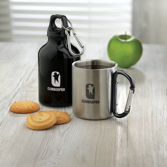 Branded Metal mug & carabiner handle