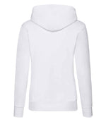 Fruit of the Loom Classic Lady Fit Hooded Sweatshirt White