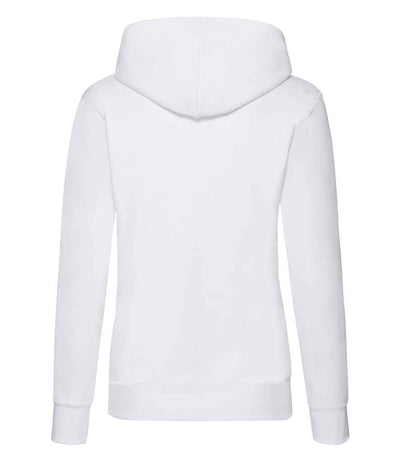 Fruit of the Loom Classic Lady Fit Hooded Sweatshirt White