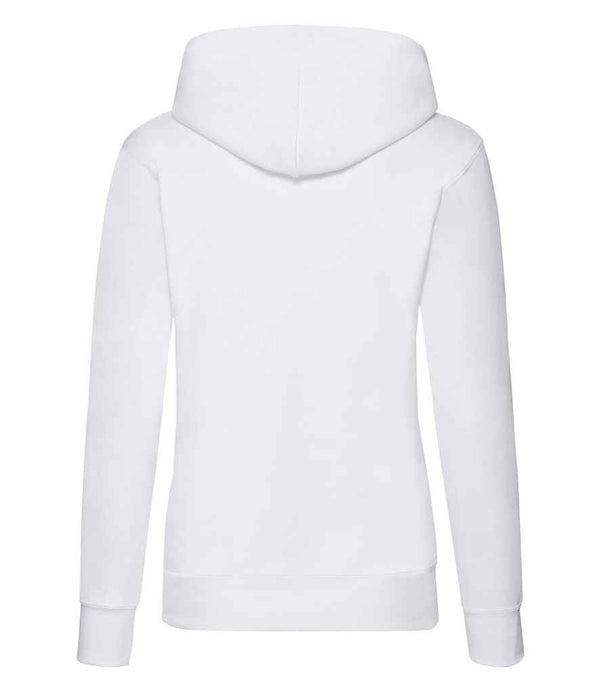 Fruit of the Loom Classic Lady Fit Hooded Sweatshirt White