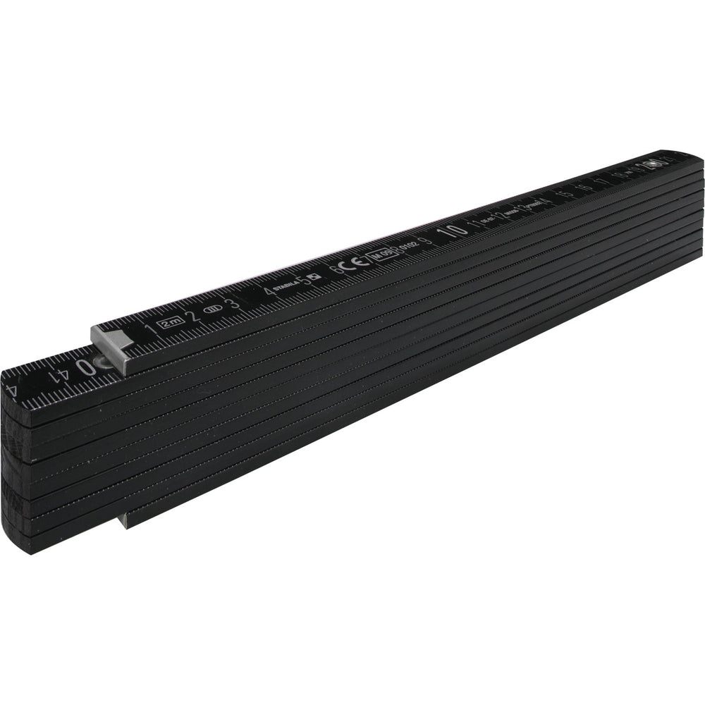 Branded Pinwherry 2m foldable ruler (black)