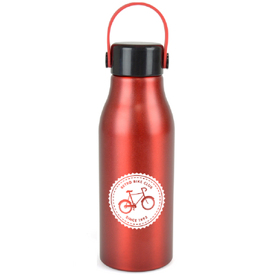 Dapto 680ml Aluminium Water Bottle with Matching Strap Blue