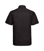 Russell Collection Short Sleeve Easy Care Poplin Shirt Black