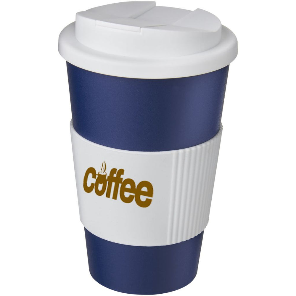 Americano® 350 ml tumbler with grip & spill-proof lid