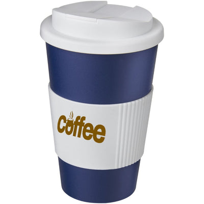 Americano® 350 ml tumbler with grip & spill-proof lid