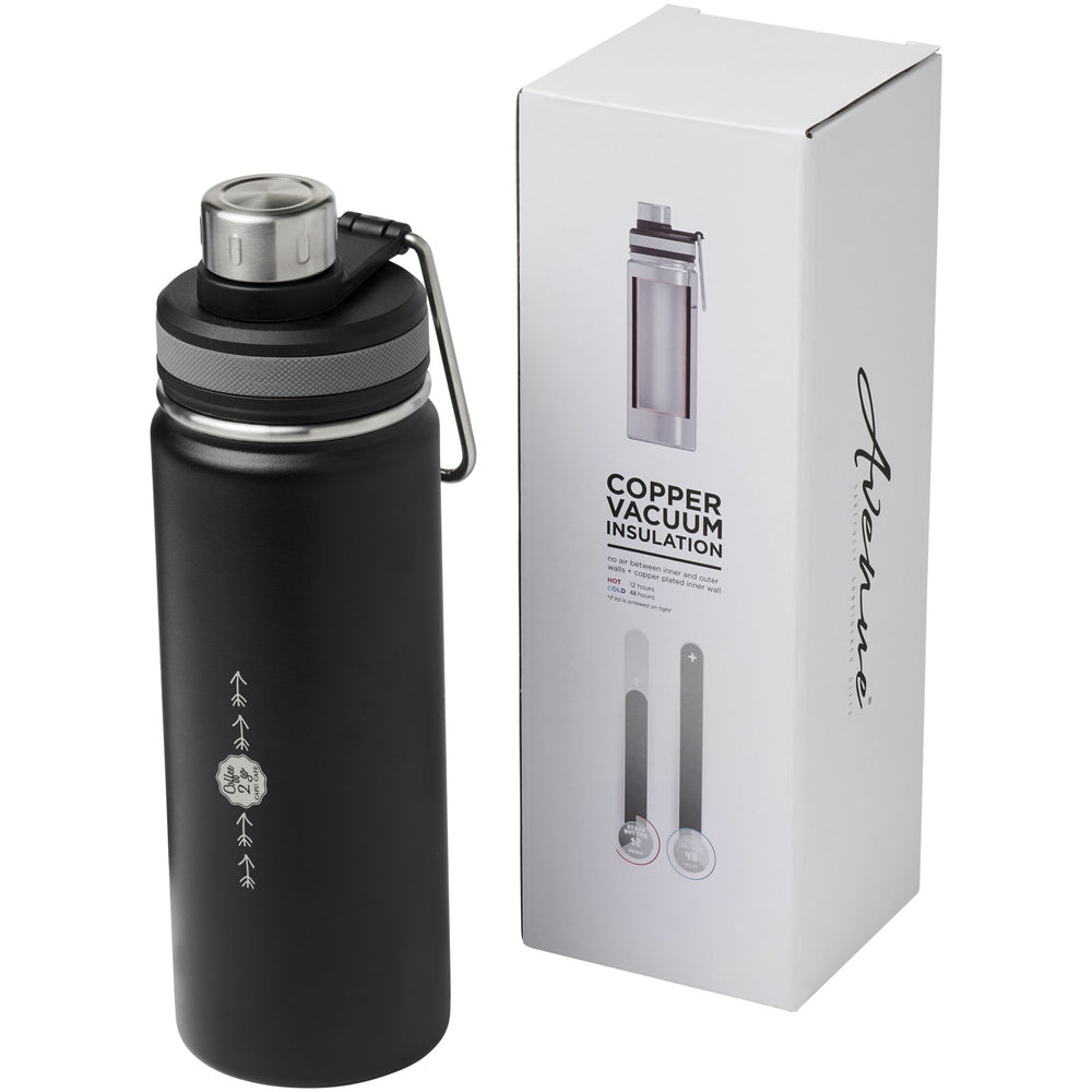 Branded Gessi 590 ml copper vacuum insulated sport bottle