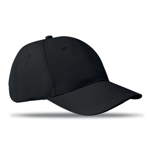 6 panels baseball cap Black