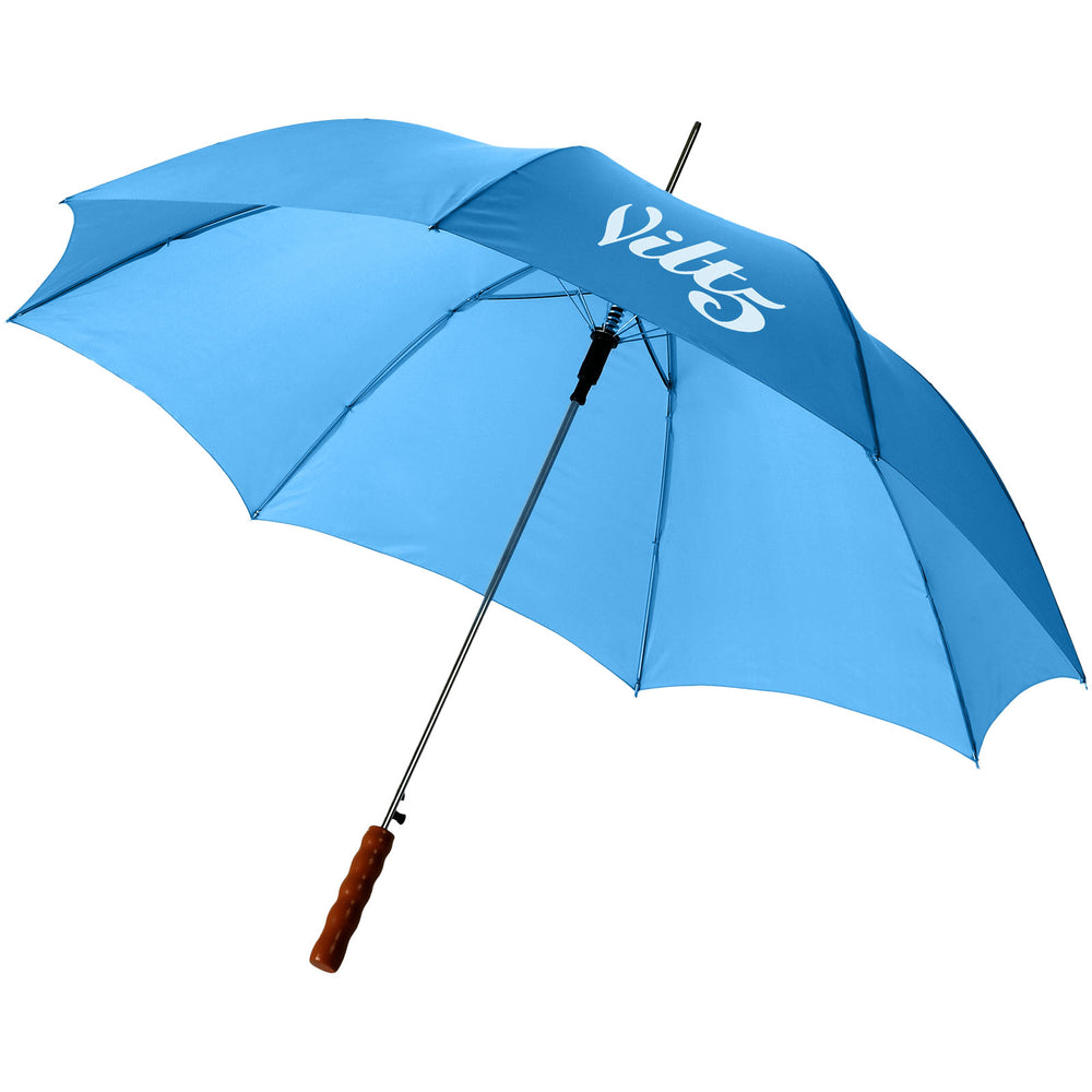 Branded Lisa 23" auto open umbrella with wooden handle