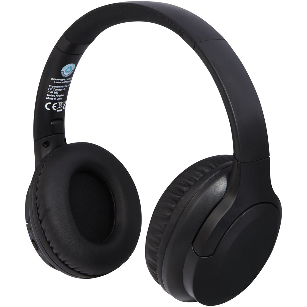 Branded Loop recycled plastic Bluetooth® headphones