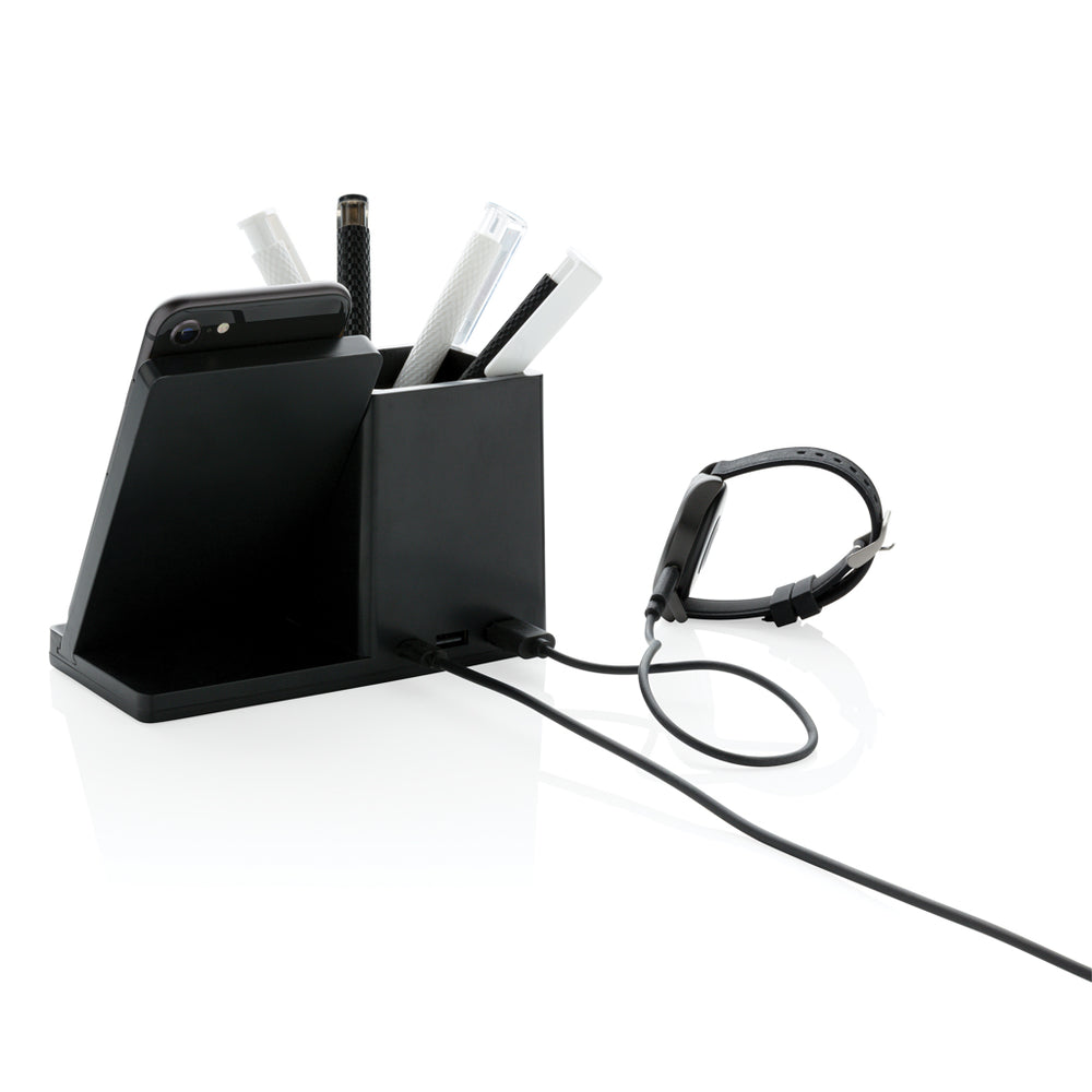 Branded Ontario RCS recycled plastic 10W wireless charger