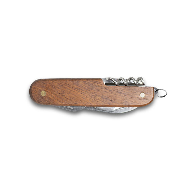 BELPIANO. Multifunction pocket knife in stainless steel and wood