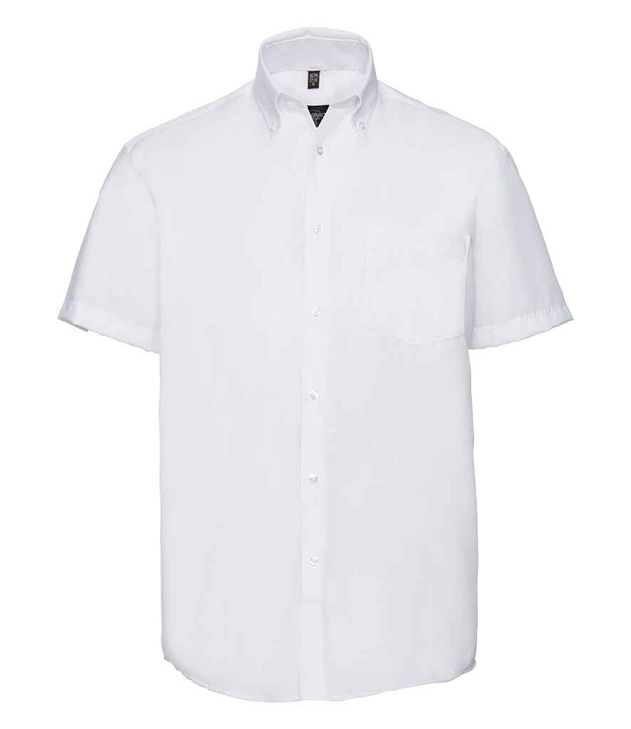 Russell Collection Short Sleeve Ultimate Non-Iron Shirt White
