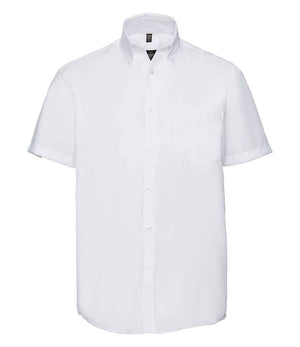 Russell Collection Short Sleeve Ultimate Non-Iron Shirt White