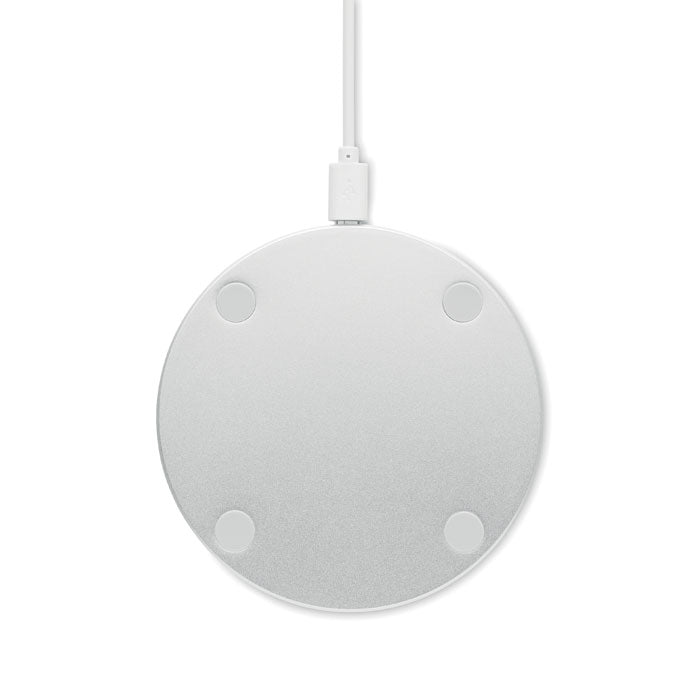 Branded Bamboo and Aluminium wireless charger 10W