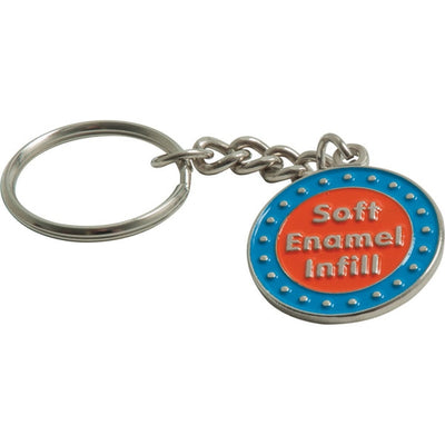 Stamped Iron Soft Enamel Keyring (50mm)