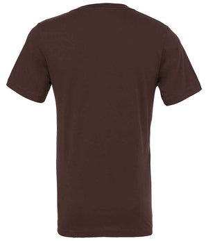 Canvas Unisex Jersey V Neck T-Shirt Brown