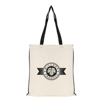 5oz NATURAL cotton shopper bag with piping trim + handles