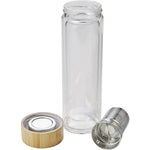 Derworthy Glass and bamboo bottle with tea infuser (420 ml)