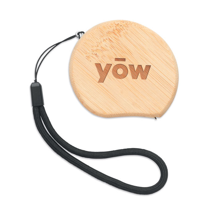 Branded Measuring tape in bamboo 2m
