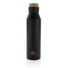 Branded Gaia RCS certified recycled stainless steel vacuum bottle