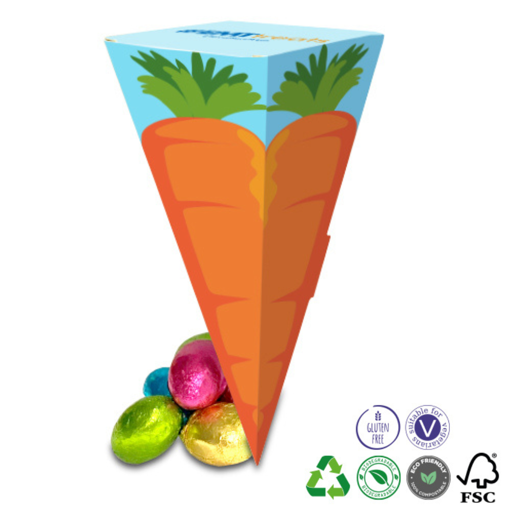 Easter Carrot Cone with Candy Coated Eggs