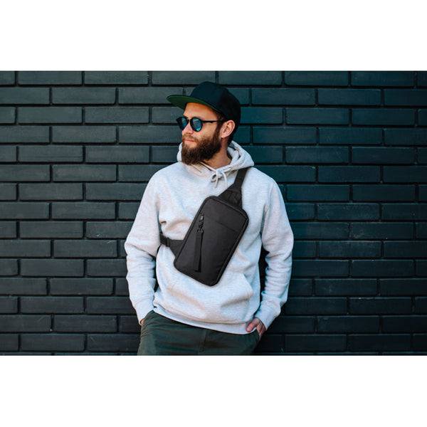 Branded Cross chest bag in 600D Rpet