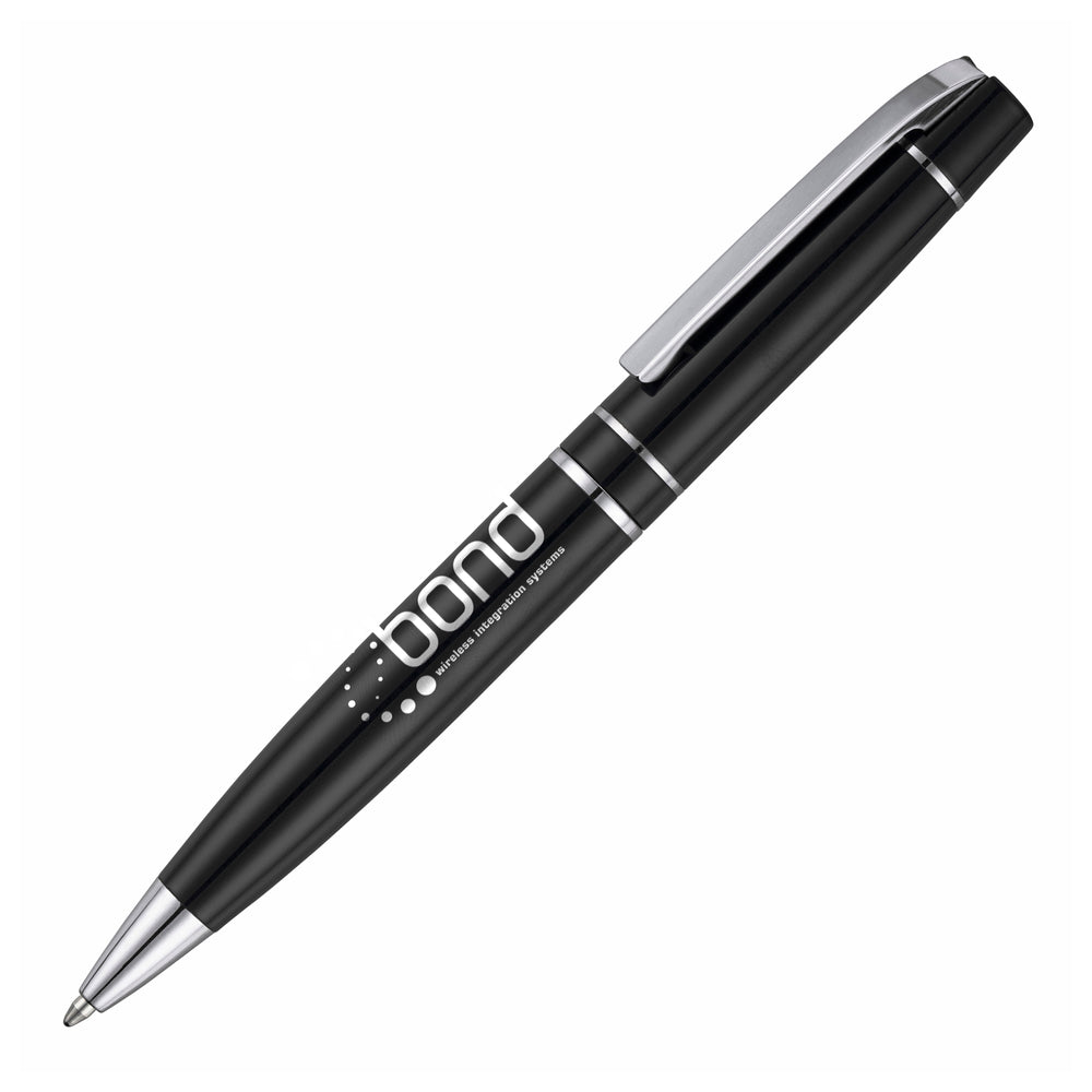 Branded DUKE ball pen with chrome trim