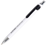 Branded DIME ball pen WHITE with trim