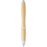 Nash bamboo ballpoint pen with silver accents