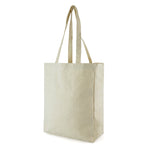 Branded Dunham 10oz cotton shopper with gusset and long handles