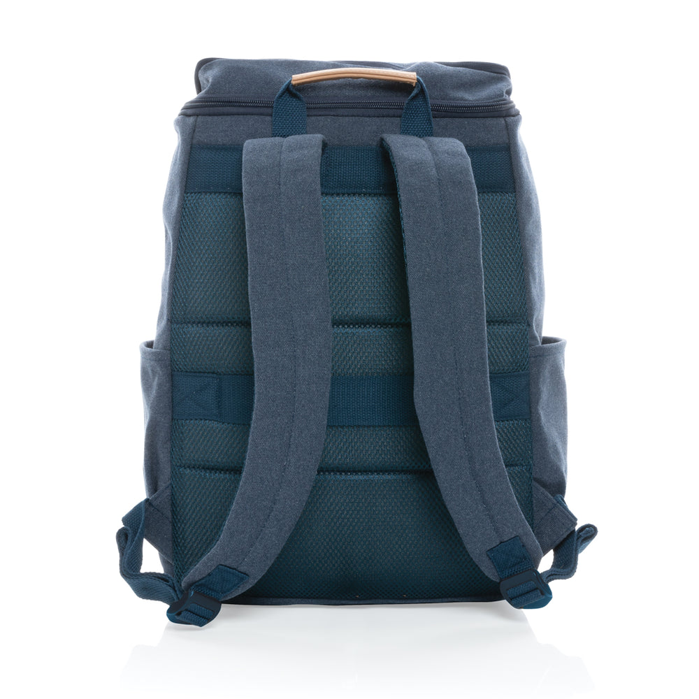 Branded Impact AWARE™ 16 oz. recycled canvas 15" laptop backpack