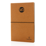 Branded A5 recycled leather notebook