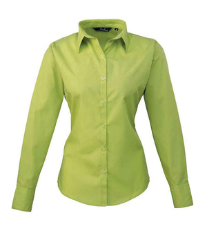 Premier Ladies Long Sleeve Poplin Blouse