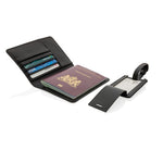 Branded Swiss Peak GRS recycled PU travel gift set