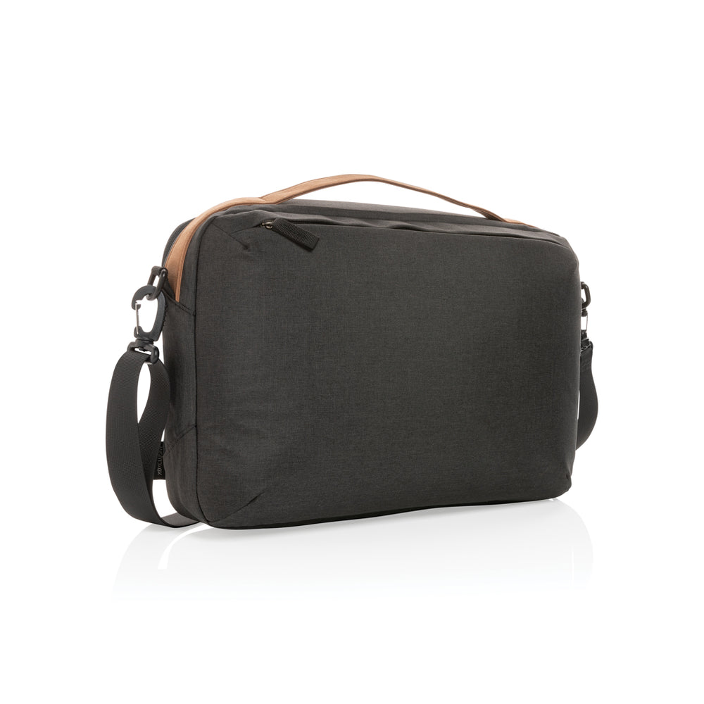 Branded Impact AWARE™ 300D two tone deluxe 15.6" laptop bag