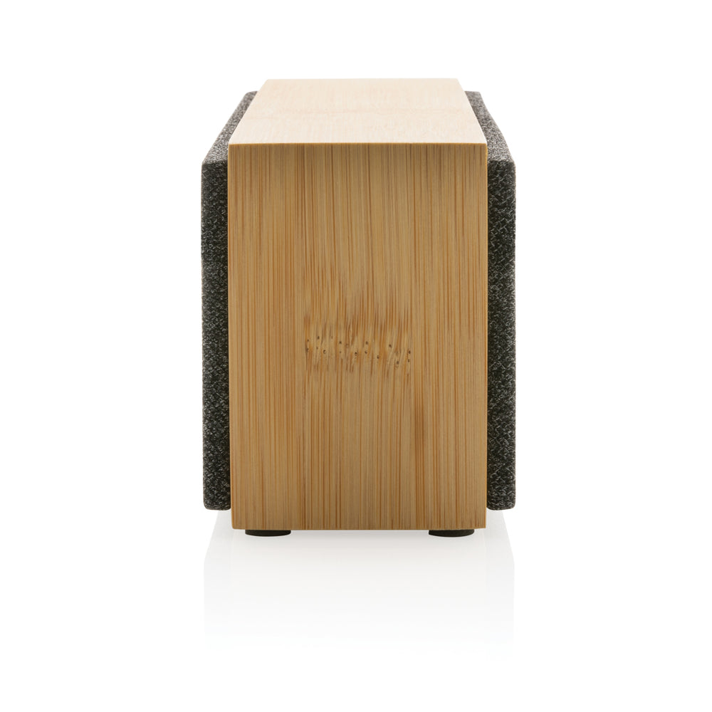 Branded Wynn 10W bamboo wireless speaker