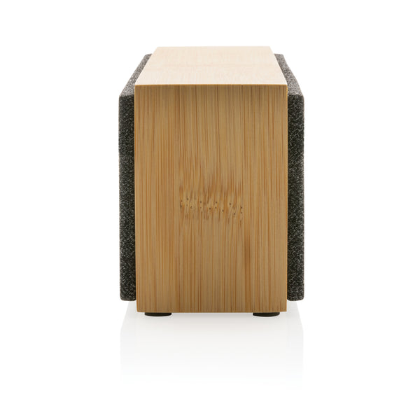 Branded Wynn 10W bamboo wireless speaker