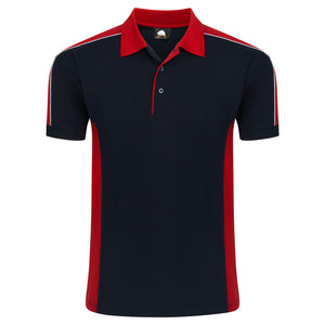 Orn Avocet Two Tone Poloshirt Black/Red