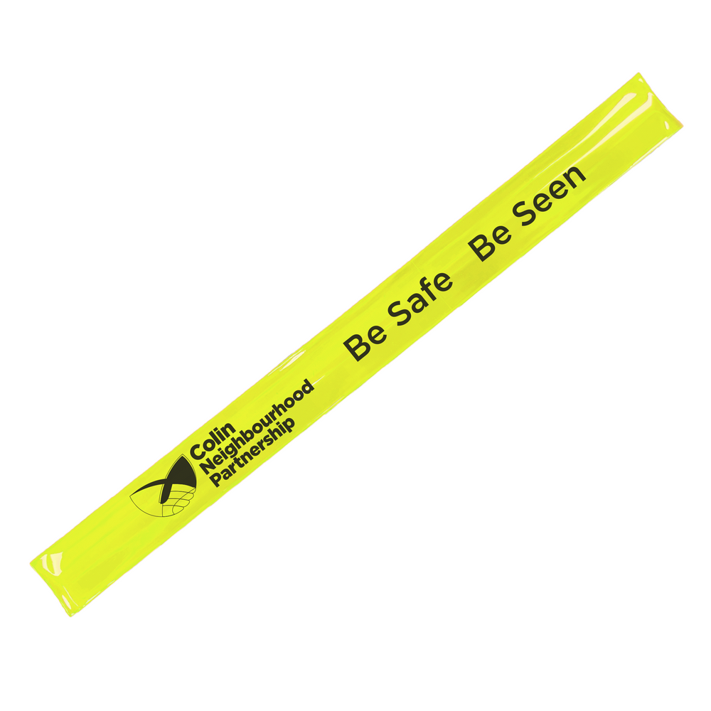 Branded Reflective Slap Bands - Non Compliant