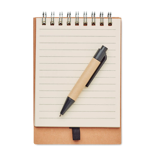 Notepad with pen and memo pad