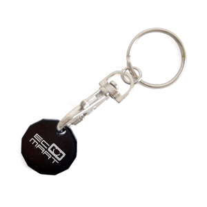 Aluminium 12-sided GBP Trolley Coin On Trigger Clip + Split Ring