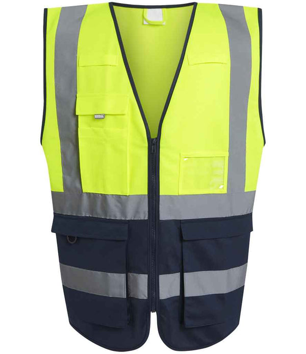 Regatta High Visibility Pro Executive Vest Yellow/Navy