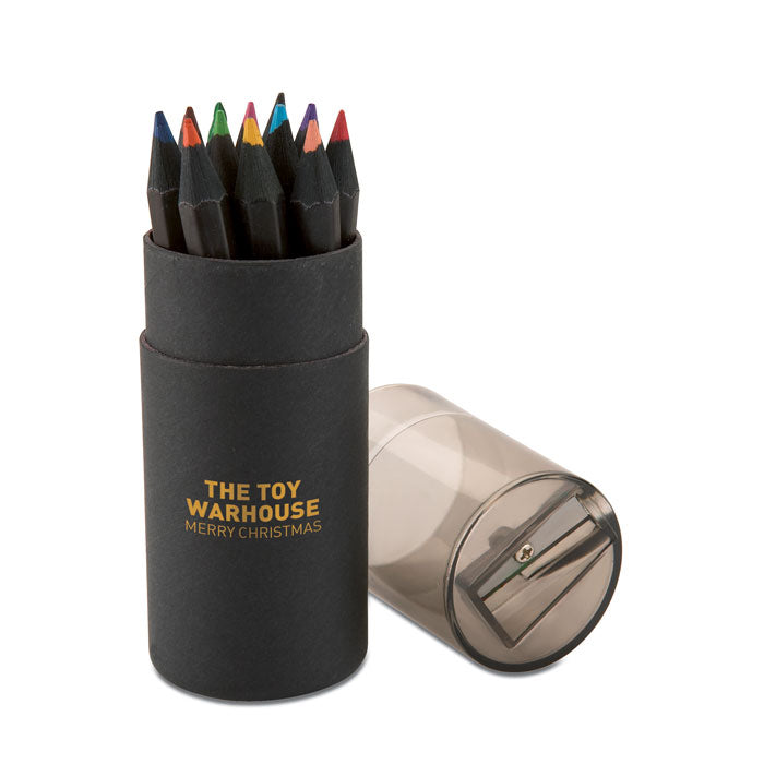 Branded Black colouring pencils