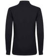 Henbury Unisex Long Sleeve Coolplus® Piqué Polo Shirt Navy